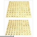 Hewnda 500 Wooden Letter Tiles Wooden Spelling Tiles 3 Sets of 100 Letters 2 Sets of 100 Numbers and Symbols  B07GWJ633X